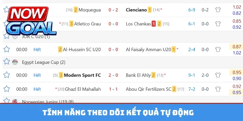 Tính năng theo dõi kết quả tự động